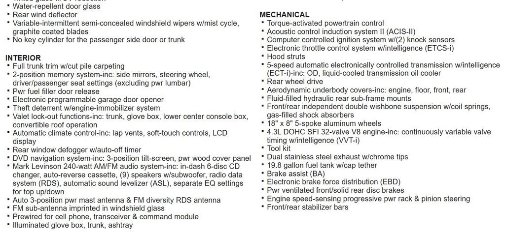 Used 2005 Lexus SC 430 Convertible image 17