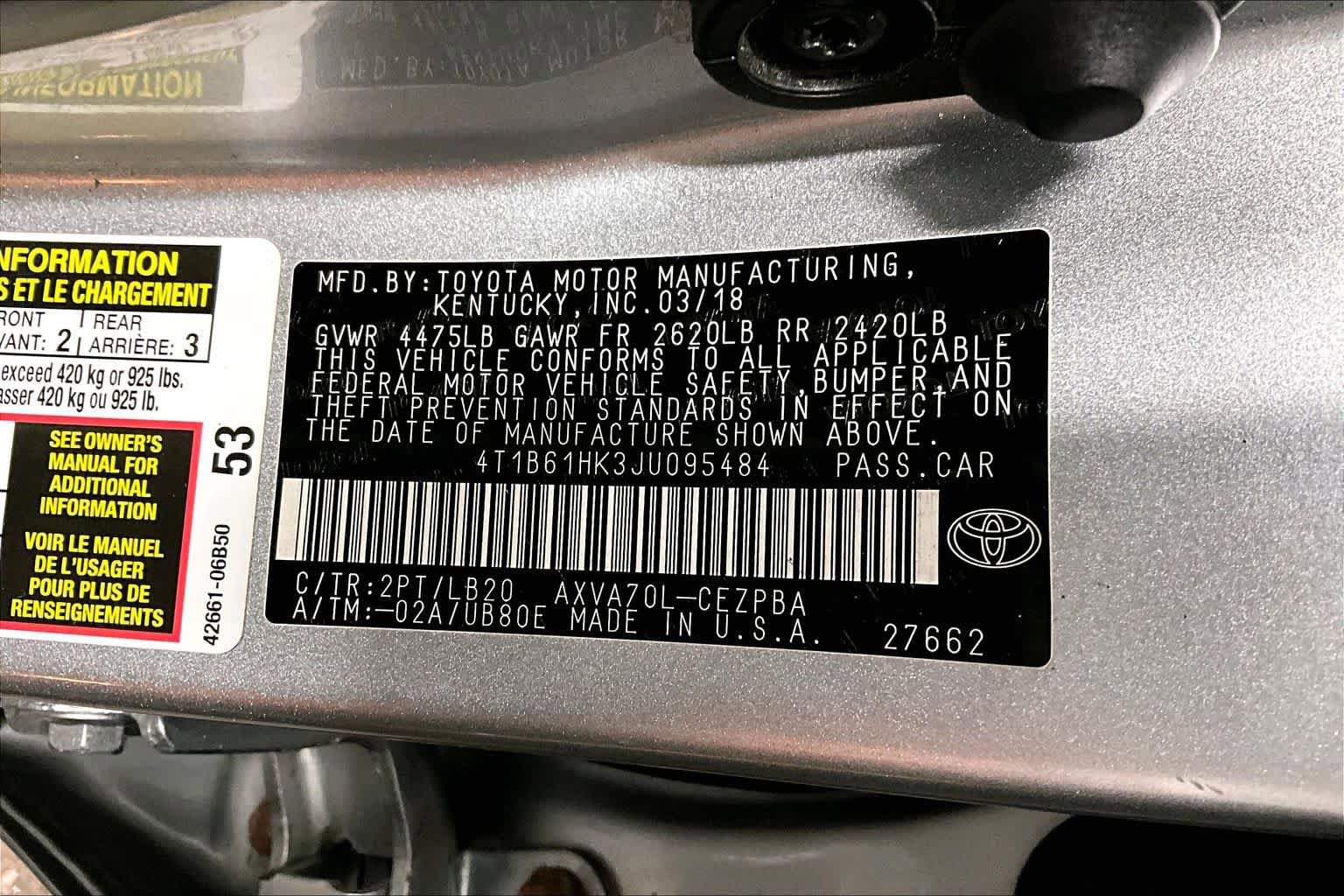 Used 2018 Toyota Camry XSE FWD image 34