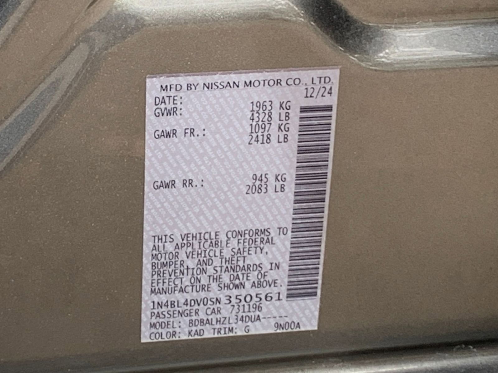 Used 2025 Nissan Altima 2.5 SV image 10