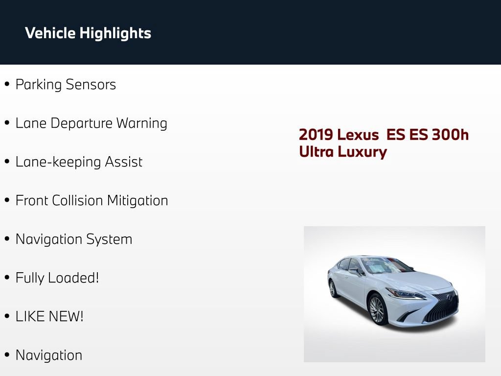 Used 2019 Lexus ES 300h Ultra Luxury w/ Accessory Package 2 FWD image 5