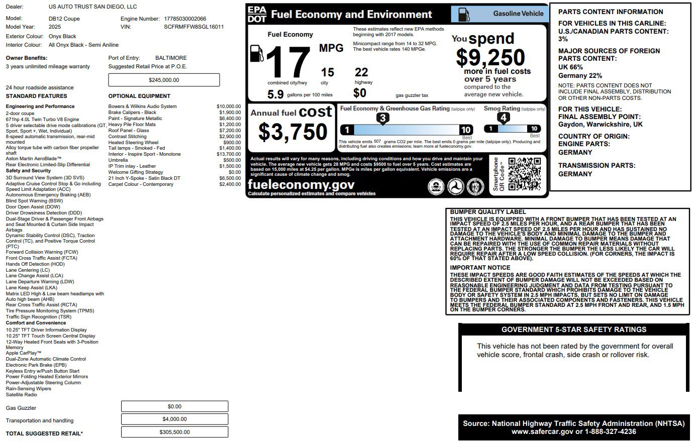 Used 2025 Aston Martin DB12 Coupe image 26