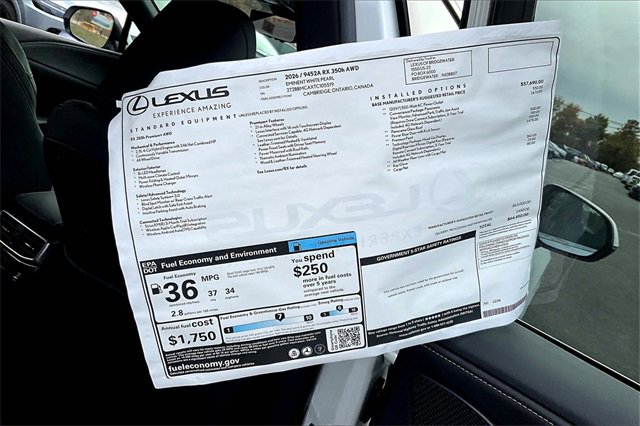 New 2026 Lexus RX 350 350h image 14