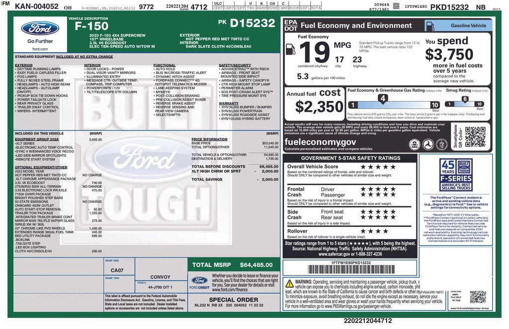 Used 2023 Ford F150 XLT w/ Equipment Group 302A High image 3