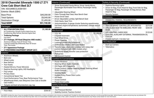 Used 2018 Chevrolet Silverado 1500 LT w/ All Star Edition image 9