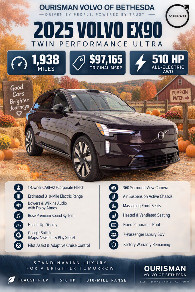 Certified 2025 Volvo EX90 Ultra w/ Protection Package Premier AWD/4WD image 2