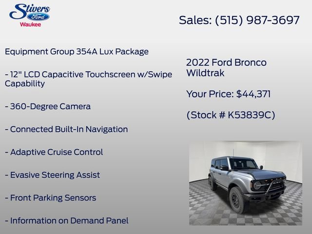 Used 2022 Ford Bronco Wildtrak AWD/4WD image 8