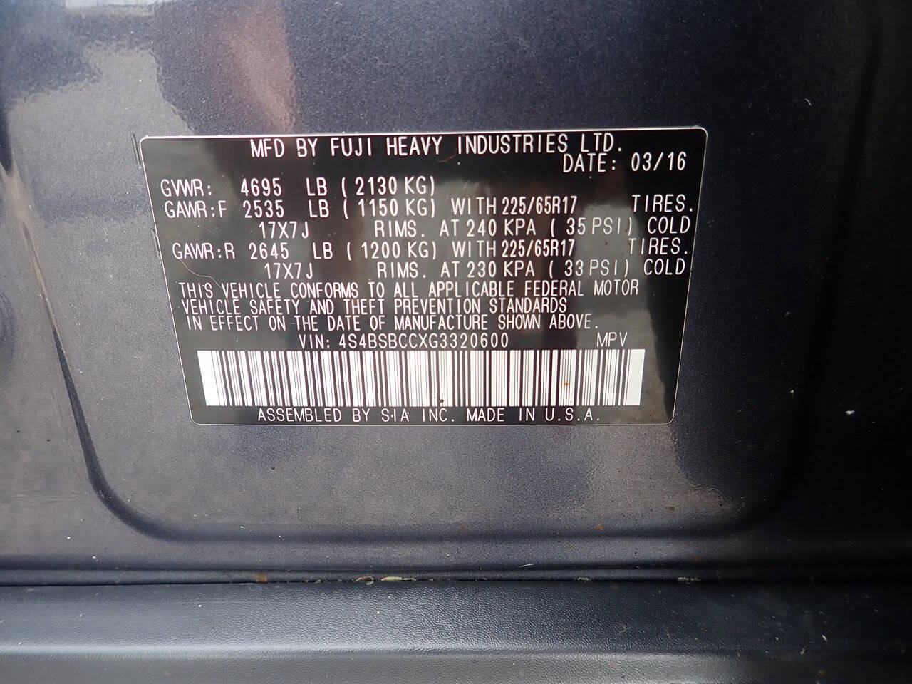 Used 2016 Subaru Outback 2.5i Premium image 12