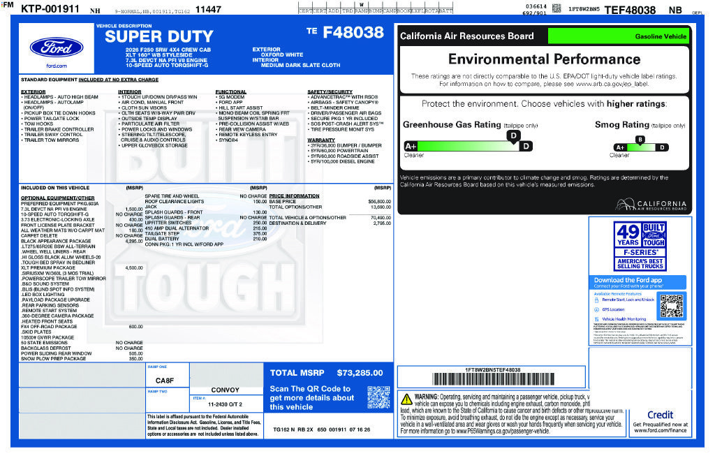 New 2026 Ford F250 XLT w/ XLT Premium Package AWD/4WD image 13