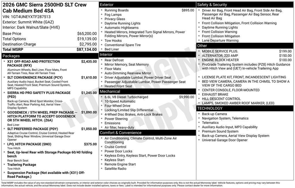 New 2026 GMC Sierra 2500 SLT AWD/4WD image 17