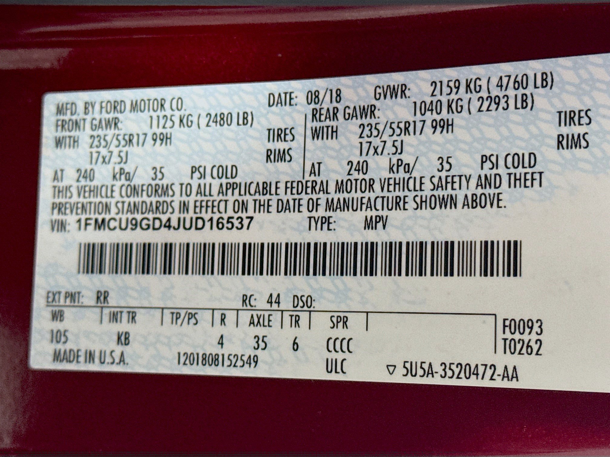 Used 2018 Ford Escape SE image 36