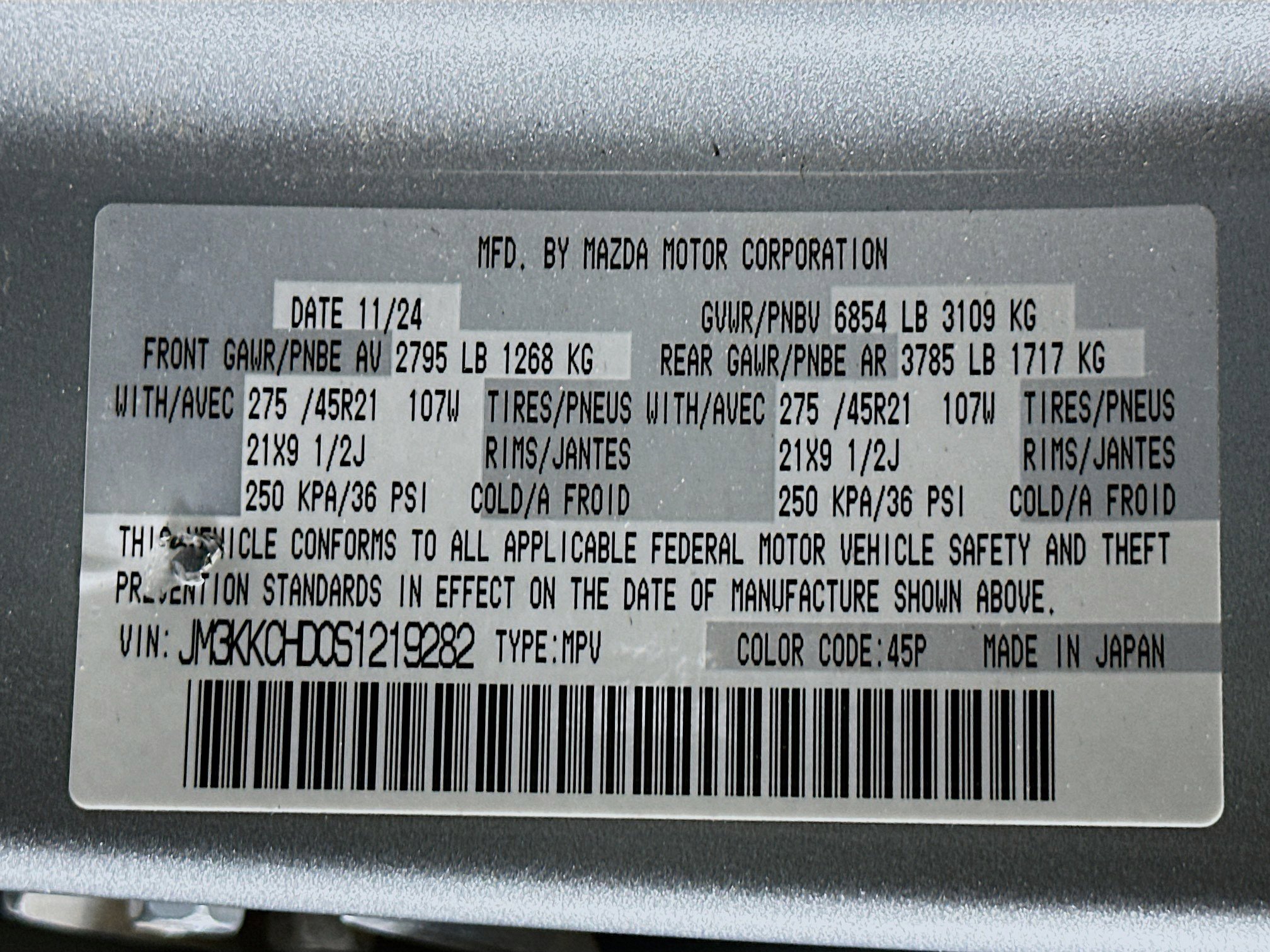 Used 2025 MAZDA CX-90 3.3 Turbo w/ Premium Sport Pkg image 12