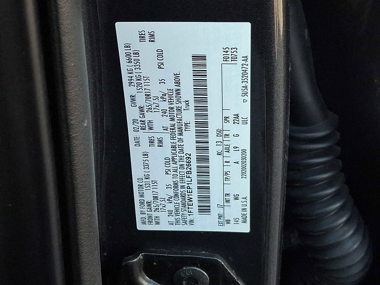 Certified 2020 Ford F150 XL w/ Equipment Group 101A Mid AWD/4WD image 25