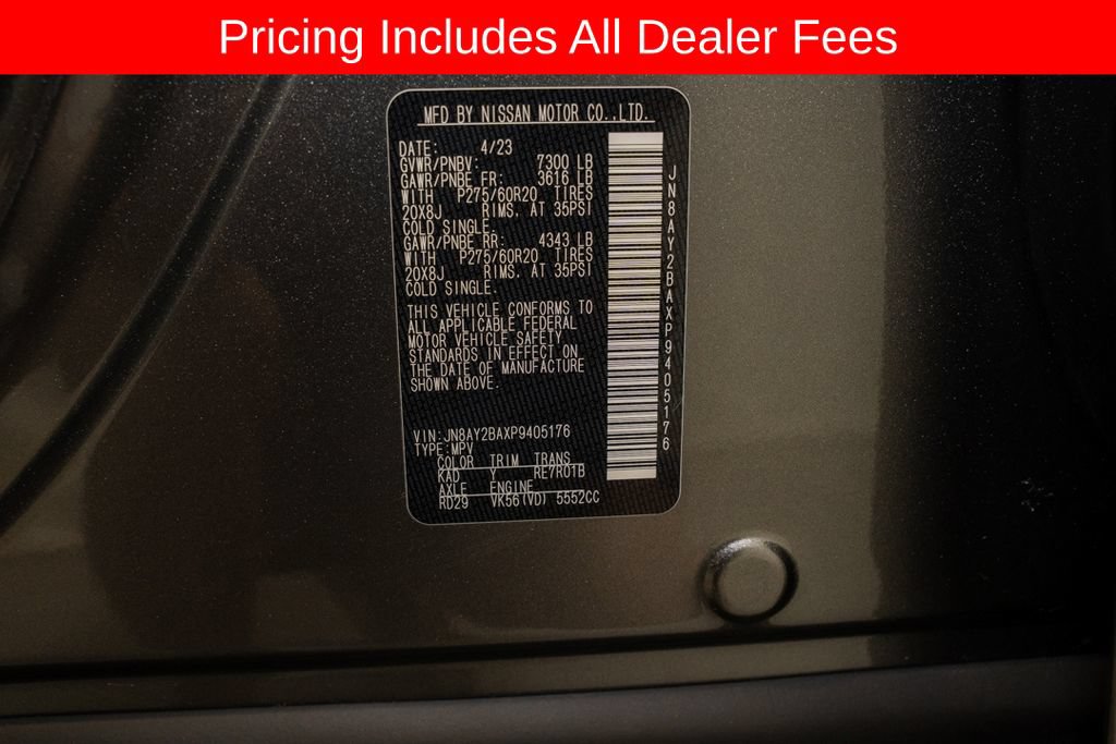 Certified 2023 Nissan Armada SL w/ Midnight Edition Package RWD image 24