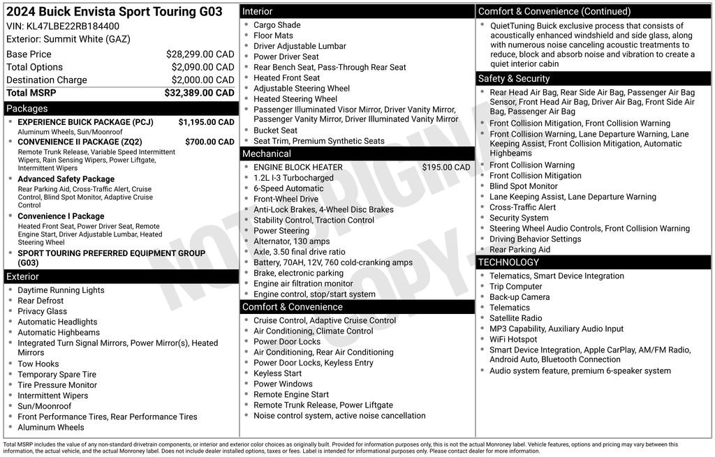 Used 2024 Buick Envista Sport Touring w/ Experience Buick Package FWD image 27