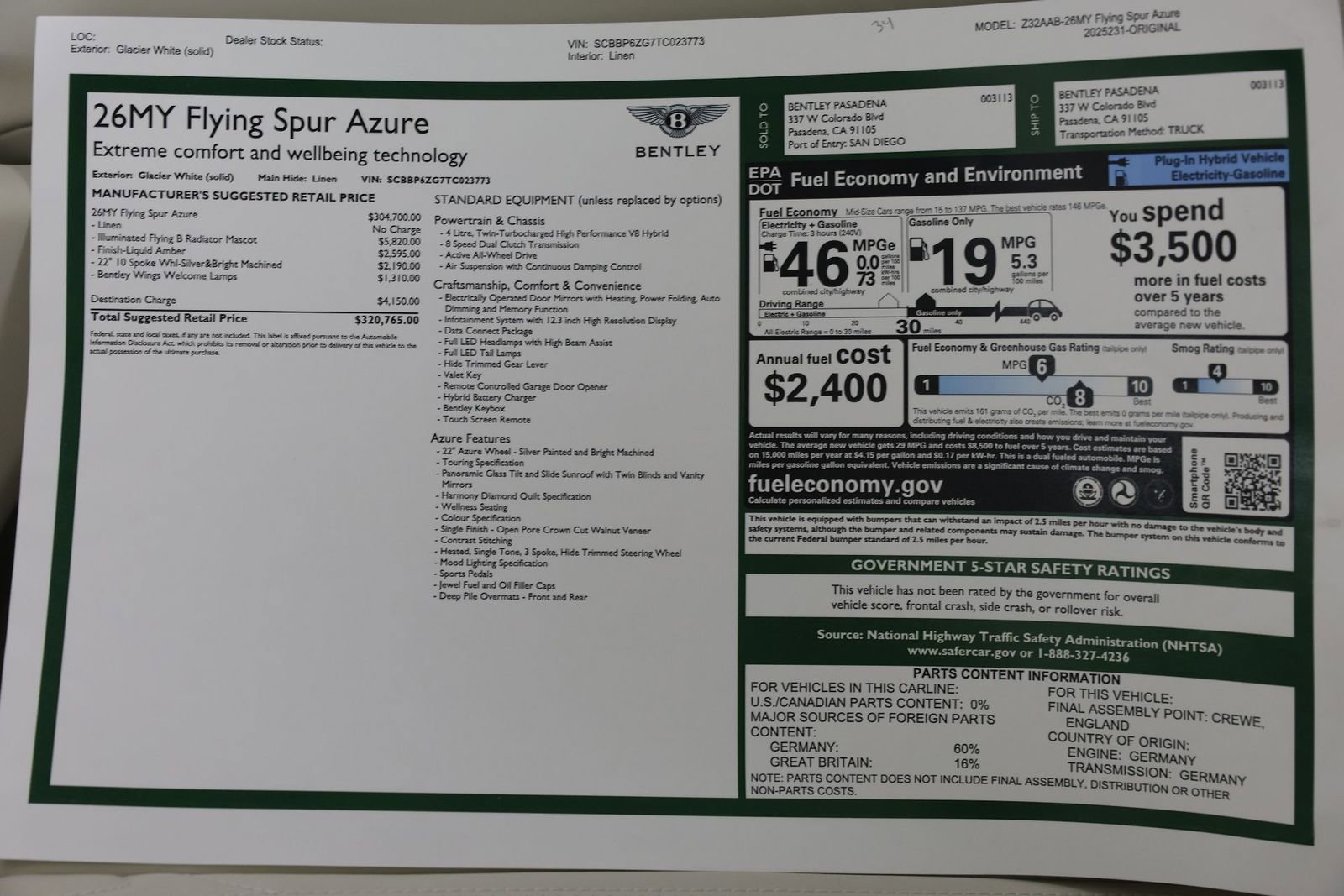 New 2026 Bentley Flying Spur image 39