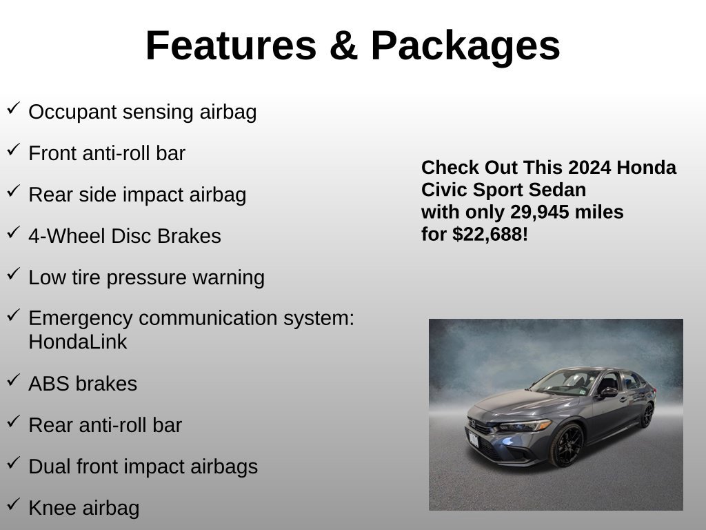 Certified 2024 Honda Civic Sport image 12