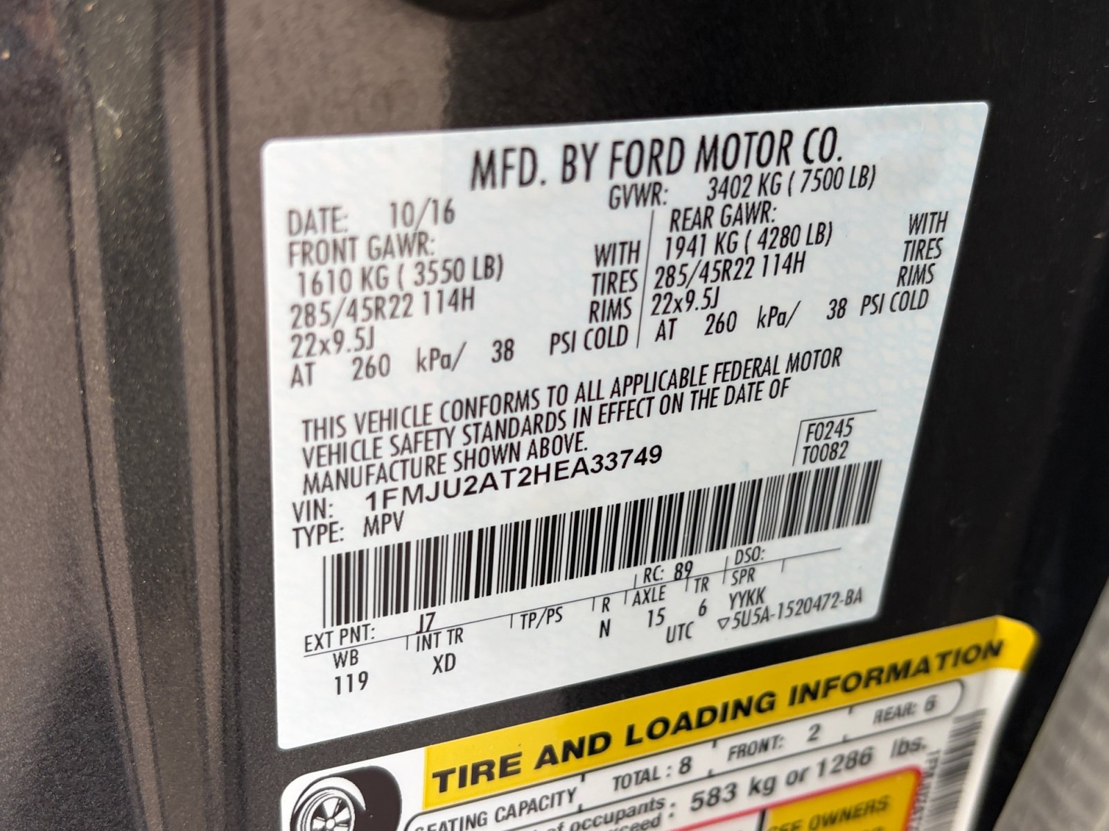 Used 2017 Ford Expedition Limited w/ Equipment Group 301A AWD/4WD image 35