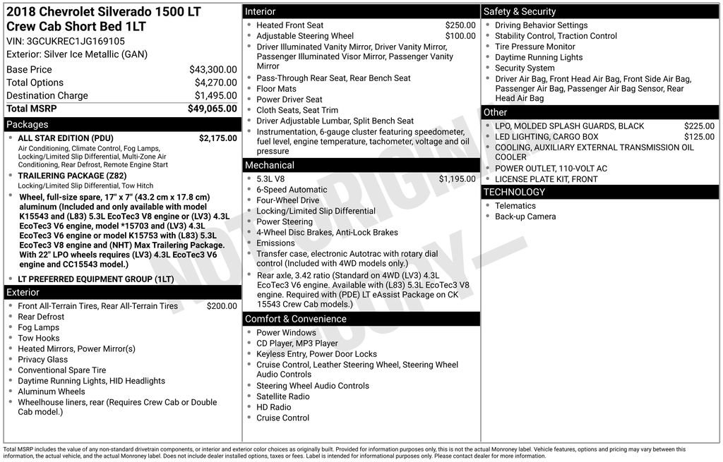 Used 2018 Chevrolet Silverado 1500 LT w/ All Star Edition image 35