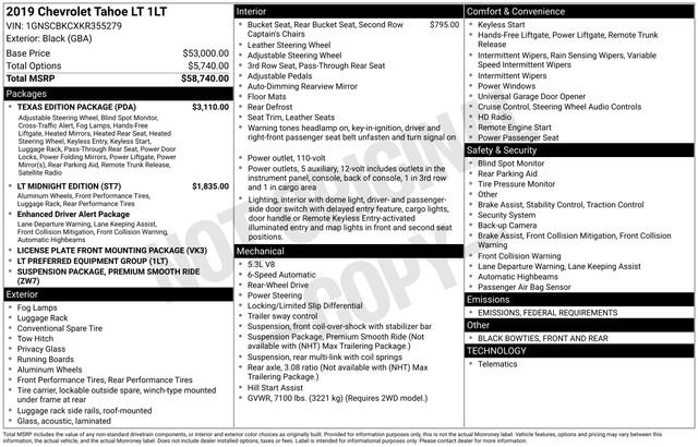 Certified 2019 Chevrolet Tahoe LT w/ Texas Edition Package