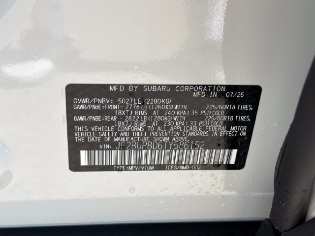 New 2026 Subaru Outback Limited AWD/4WD image 26