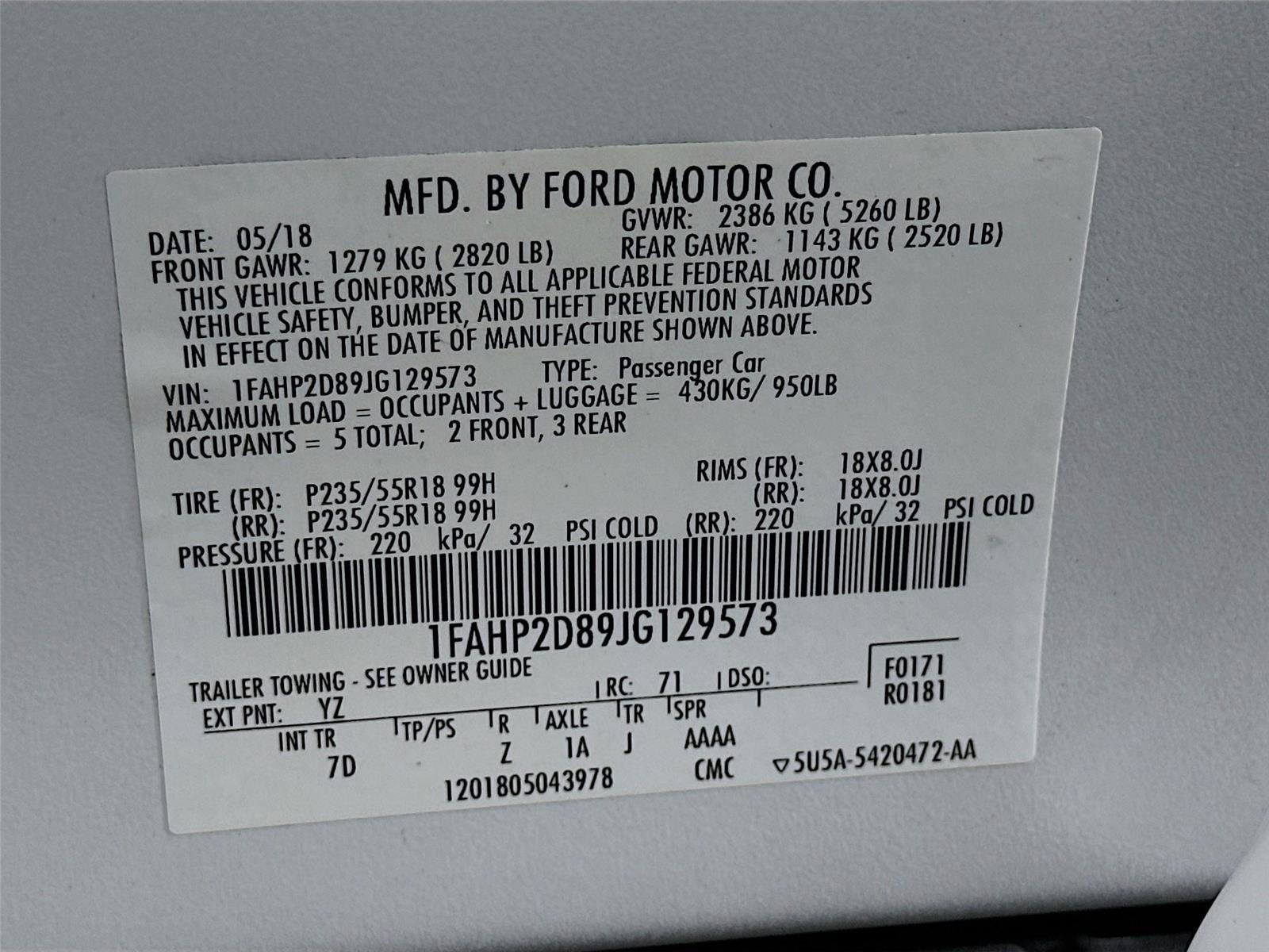 Used 2018 Ford Taurus SE FWD image 21