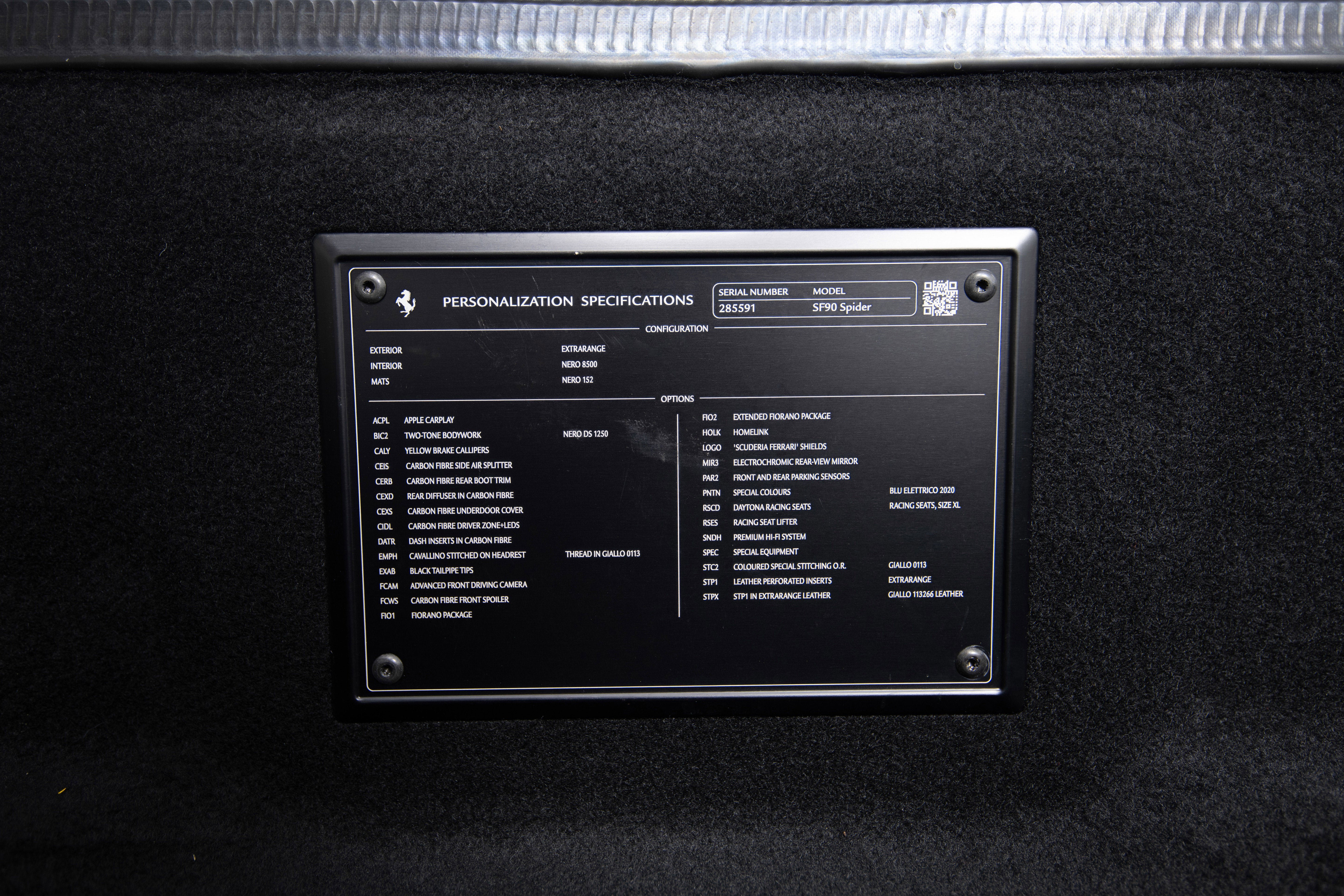 Certified 2022 Ferrari SF90 Spider image 20