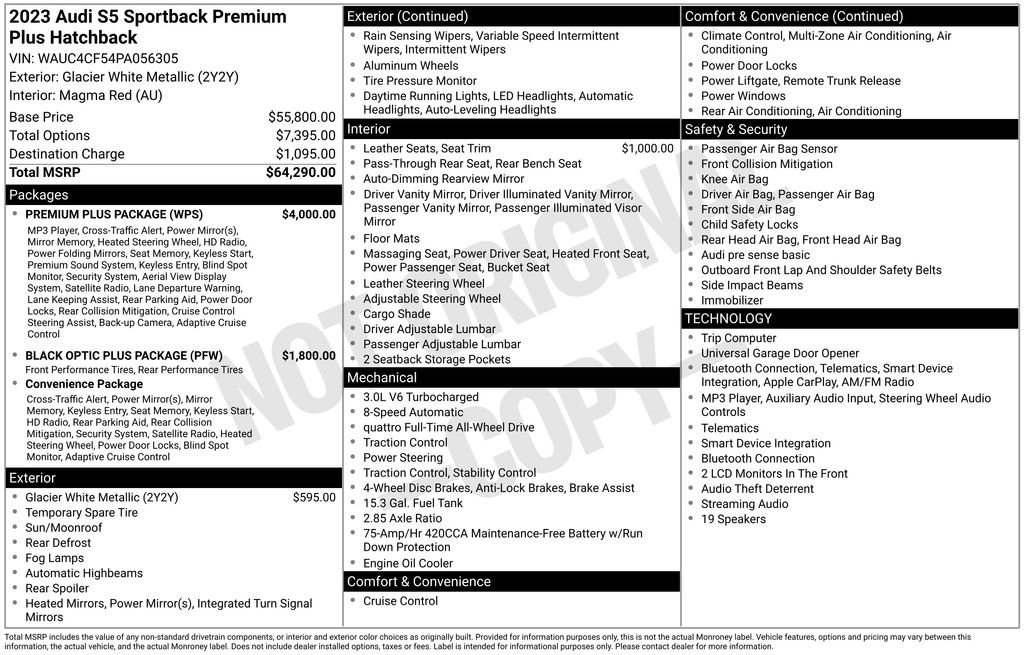 Certified 2023 Audi S5 Premium Plus w/ Premium Plus Package AWD/4WD image 18