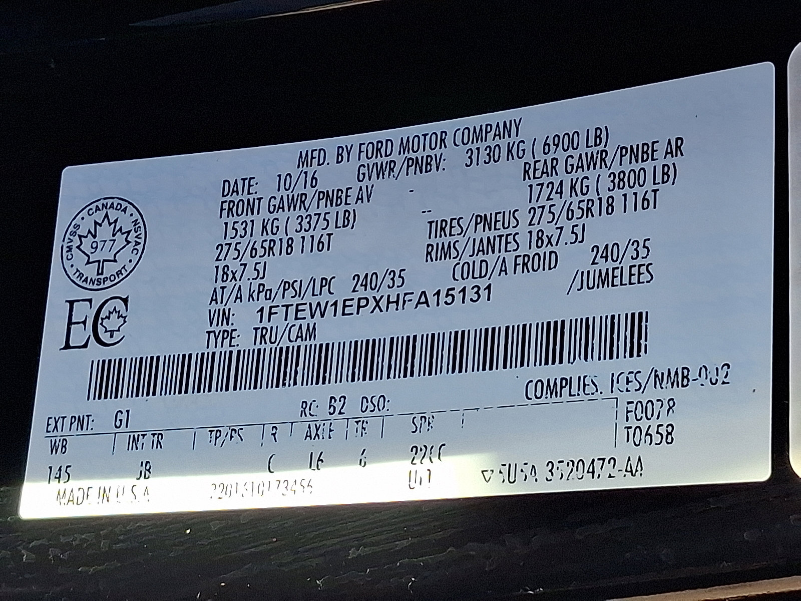 Certified 2017 Ford F150 XLT w/ Equipment Group 302A Luxury image 25