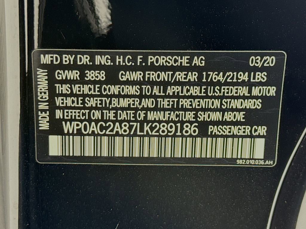 Certified 2020 Porsche 718 Cayman GT4 RWD image 31