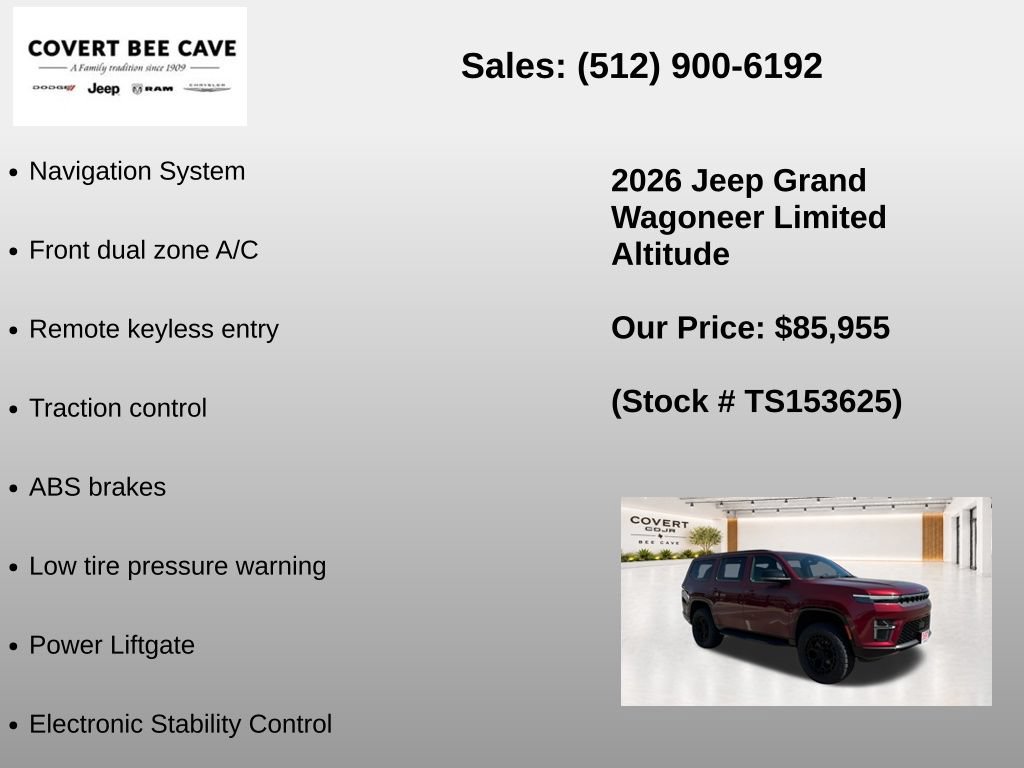 New 2026 Jeep Grand Wagoneer Limited AWD/4WD image 7