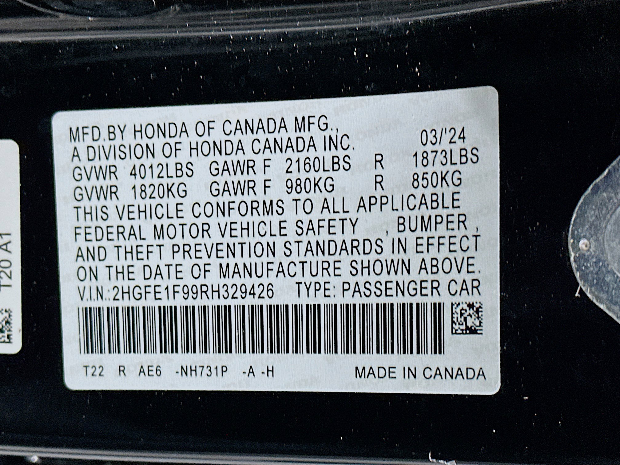 Used 2024 Honda Civic Touring image 12