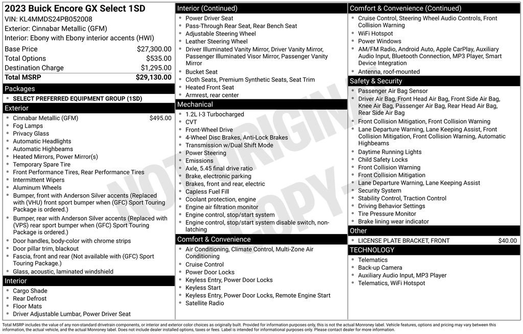 Certified 2023 Buick Encore GX Select FWD image 4