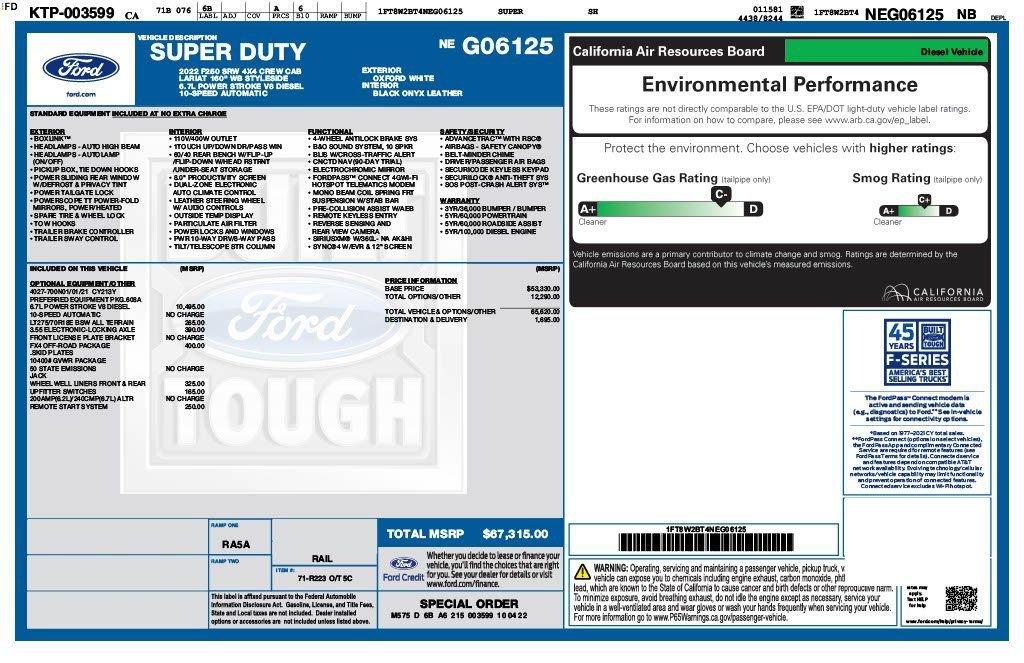 Used 2022 Ford F250 Lariat w/ FX4 Off-Road Package AWD/4WD image 4