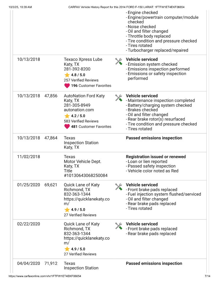 Used 2014 Ford F150 Lariat w/ Equipment Group 502A Luxury image 88