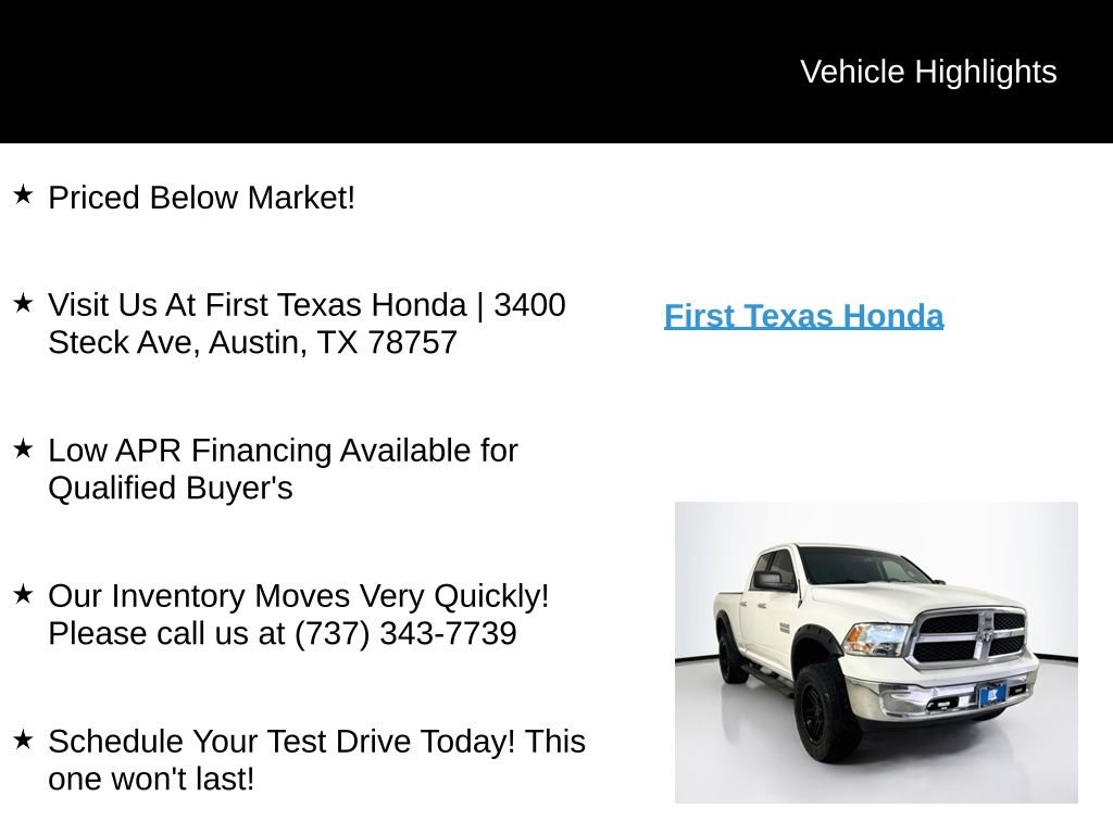 Used 2018 RAM 1500 Classic SLT RWD image 9