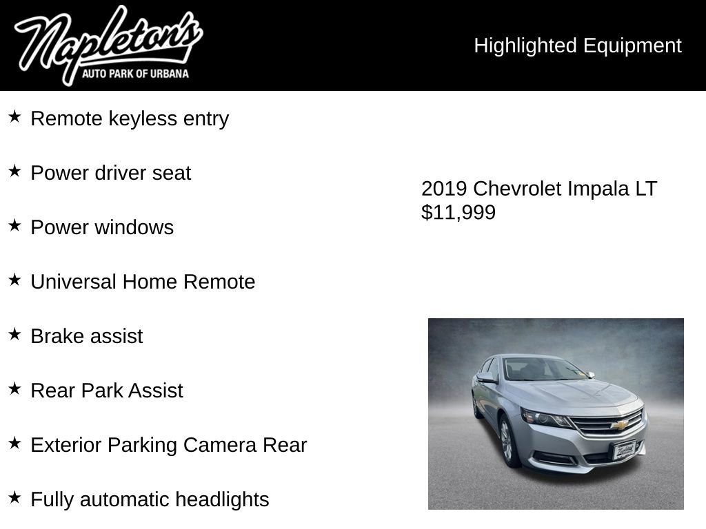 Used 2019 Chevrolet Impala LT w/ LT Convenience Package image 7
