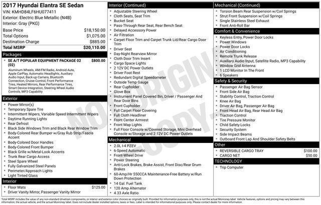 Used 2017 Hyundai Elantra SE image 6