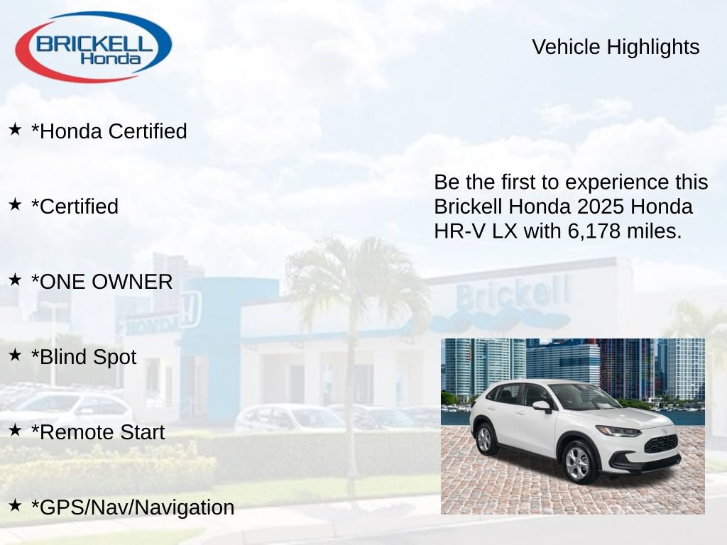 Certified 2025 Honda HR-V LX image 9