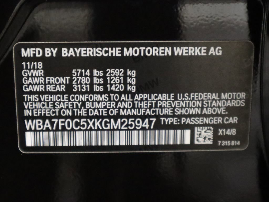 Used 2019 BMW 750i w/ Executive Package image 36