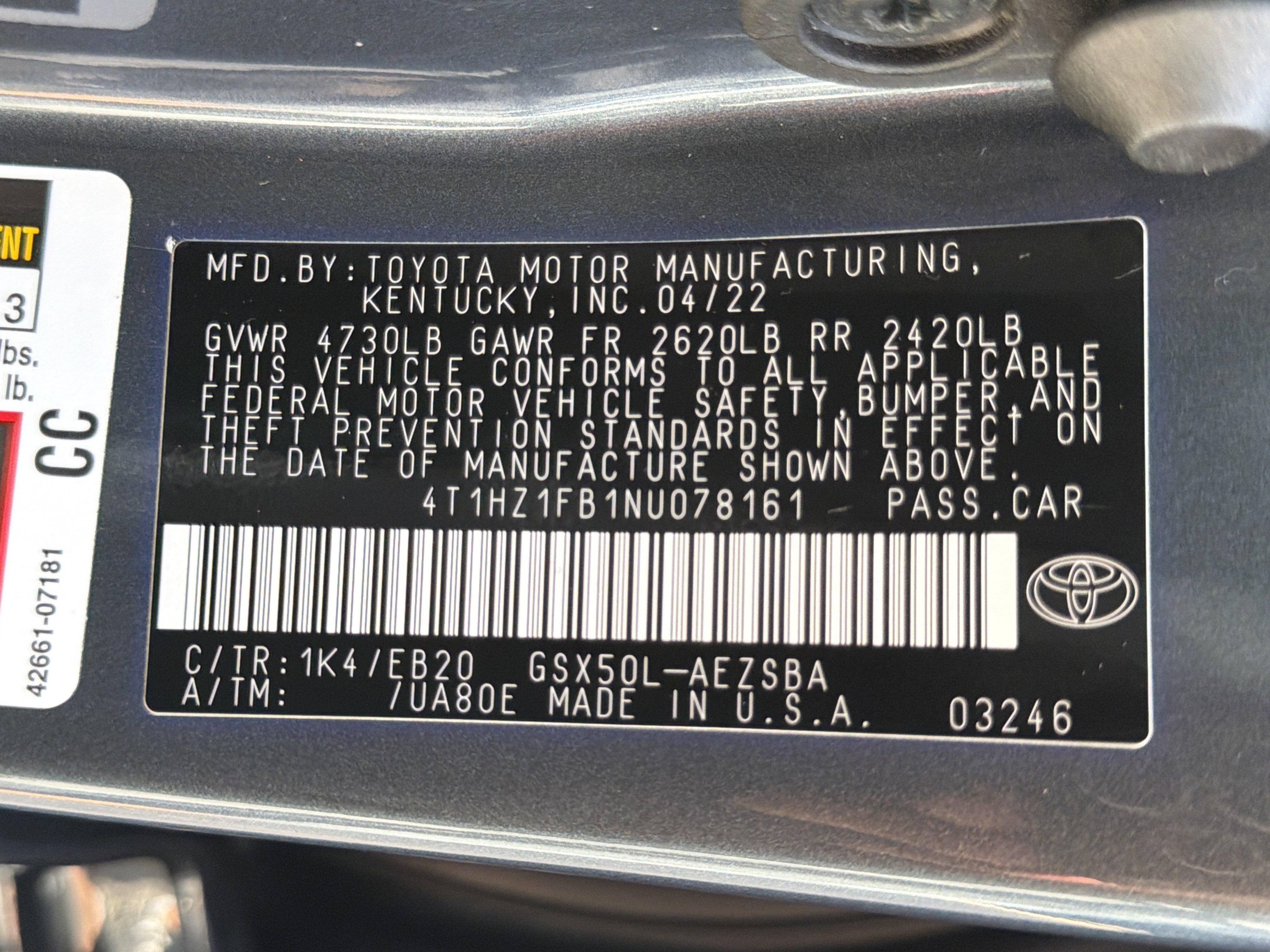 Used 2022 Toyota Avalon Touring w/ Advanced Safety Package FWD image 34