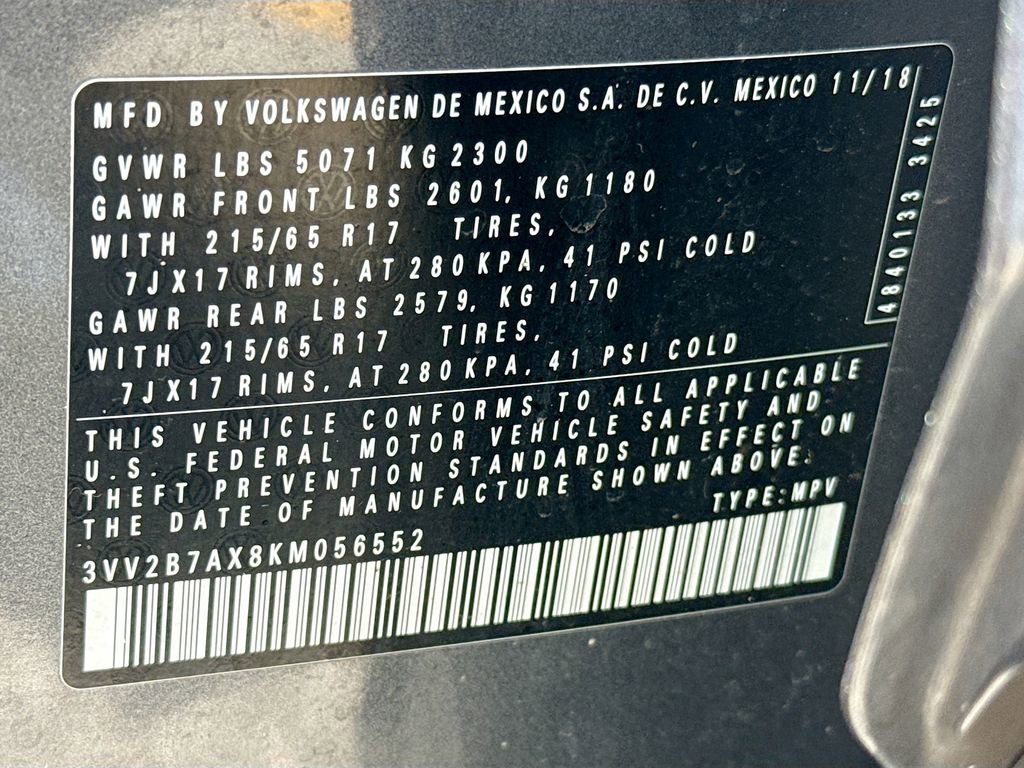 Used 2019 Volkswagen Tiguan SE AWD/4WD image 36