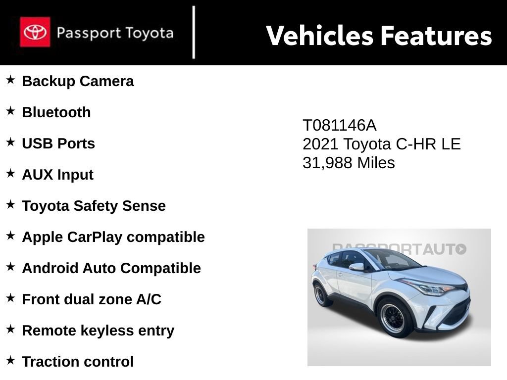 Used 2021 Toyota C-HR LE FWD image 2