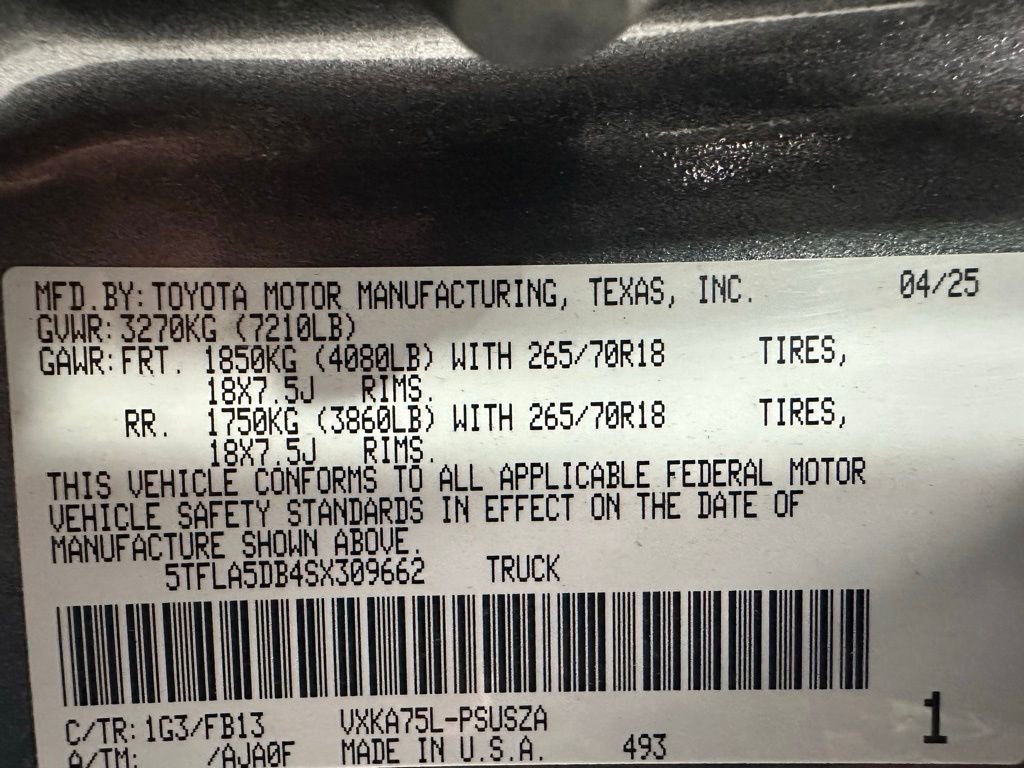 Used 2025 Toyota Tundra SR5 w/ SR5 Convenience Package AWD/4WD image 11