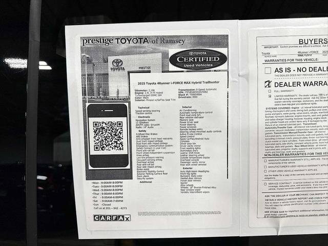 Certified 2025 Toyota 4Runner Trailhunter AWD/4WD image 13