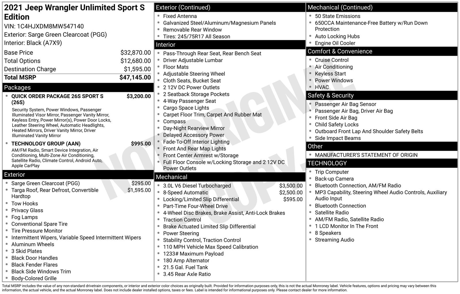 Used 2021 Jeep Wrangler Unlimited Sport AWD/4WD image 4