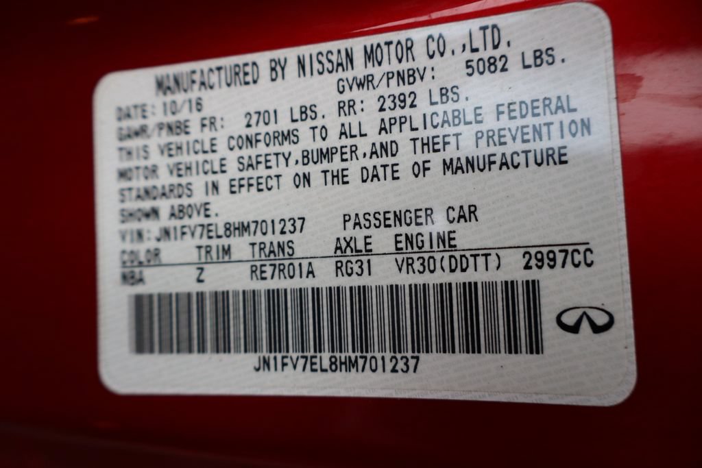 Used 2017 INFINITI Q60 Red Sport 400 AWD/4WD image 36