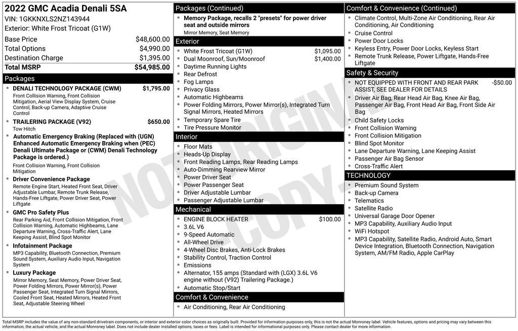 Certified 2022 GMC Acadia Denali w/ Denali Technology Package AWD/4WD image 6