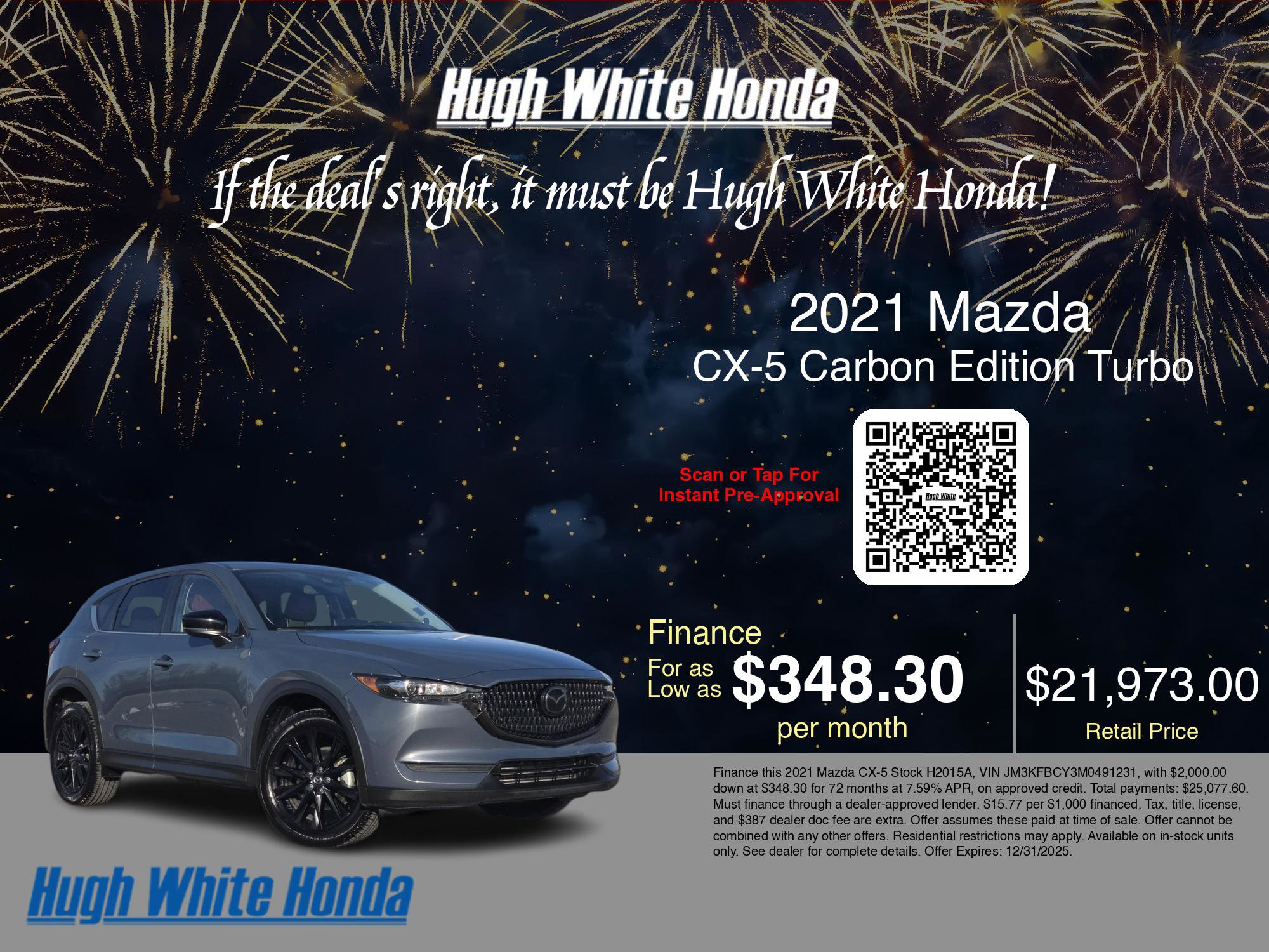 Used 2021 MAZDA CX-5 Carbon Edition image 3