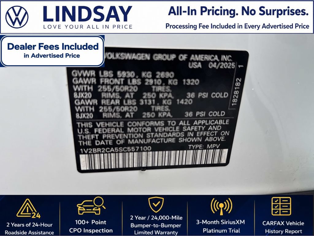 Certified 2025 Volkswagen Atlas SEL AWD/4WD image 27