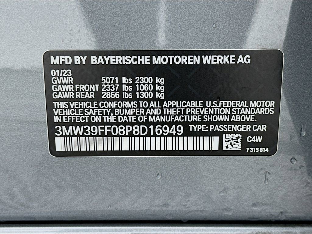 Certified 2023 BMW 330e w/ M Sport Package RWD image 33